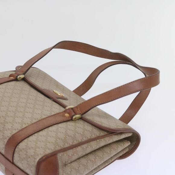 CELINE Macadam Canvas Shoulder Bag Beige - Picture 8 of 13